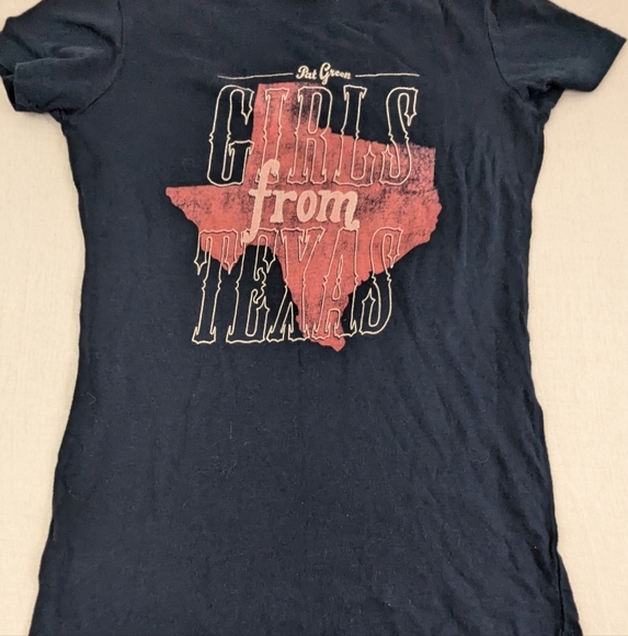 Pat Green Girls From Texas Cap Sleeve Concert T-shirt Black Small - Picture 1 of 7